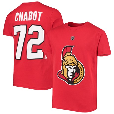 NHL Player T-Shirt Authentic Stack Thomas Chabot Senators (2007/08 - 2019/20 Logo)