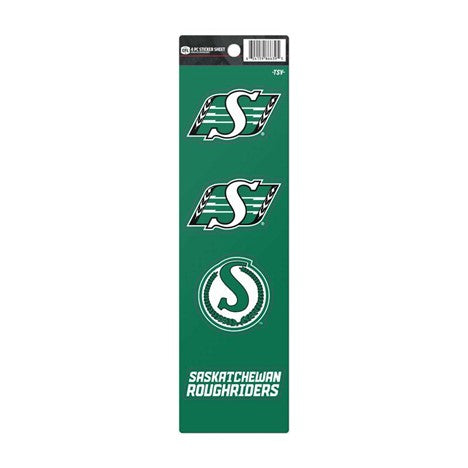 CFL 4Pc Sticker Sheet Roughriders