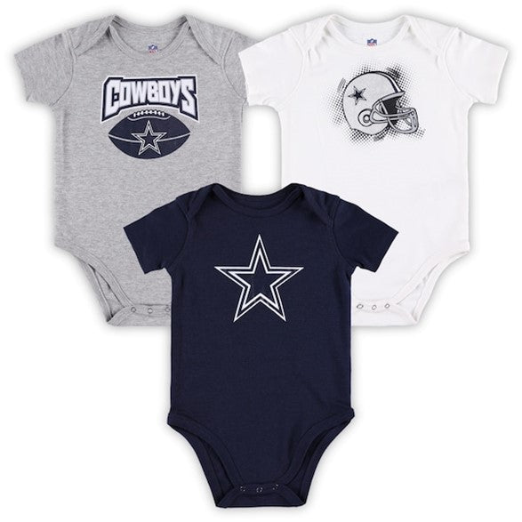 NFL Infant 3Pc Onesie Set Game On Cowboys
