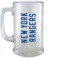 NHL Beer Mug 15 Oz Glass Sport W/Wordmark Rangers