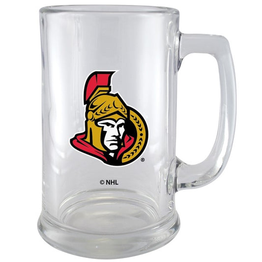 NHL Beer Mug 15 Oz Glass Sport W/Wordmark Senators