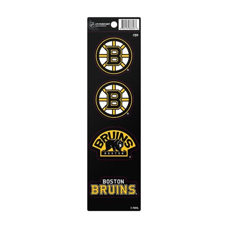 NHL 4Pc Sticker Sheet Bruins
