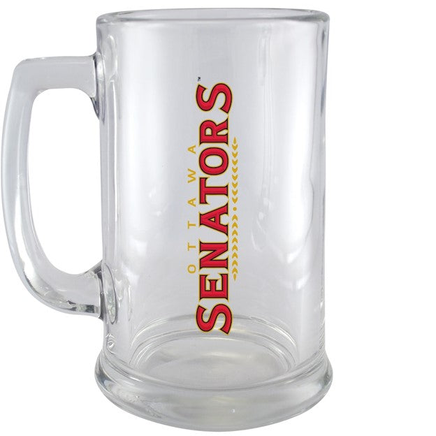 NHL Beer Mug 15 Oz Glass Sport W/Wordmark Senators