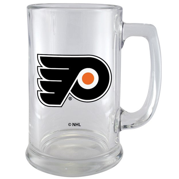 NHL Beer Mug 15 Oz Glass Sport W/Wordmark Flyers