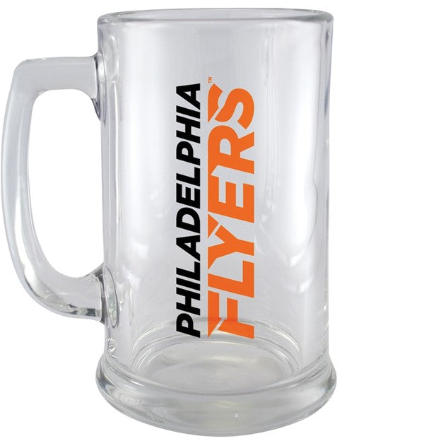 NHL Beer Mug 15 Oz Glass Sport W/Wordmark Flyers