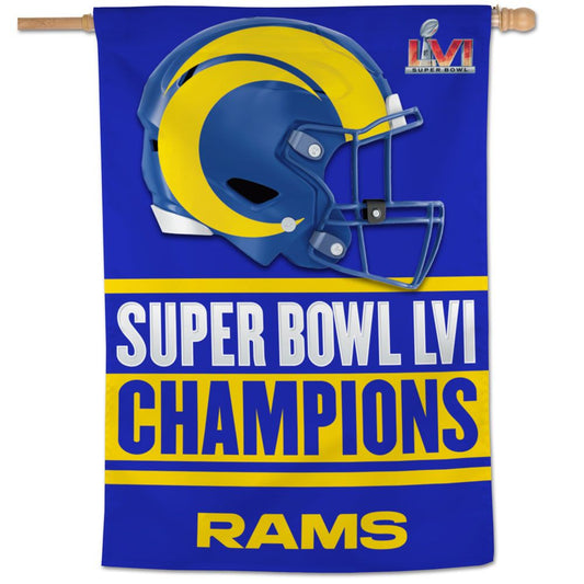 NFL Vertical Flag 28x40 Super Bowl LVI Champions Rams