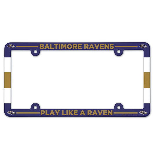 NFL License Plate Frame Plastic Ravens