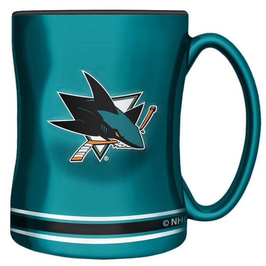 NHL Coffee Mug Sculpted Relief Sharks