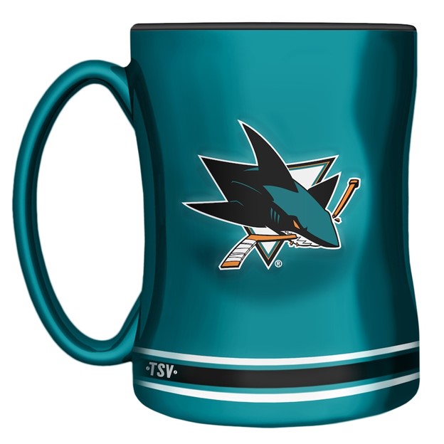 NHL Coffee Mug Sculpted Relief Sharks