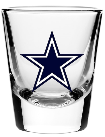 NFL Shot Glass 2oz Clear Cowboys
