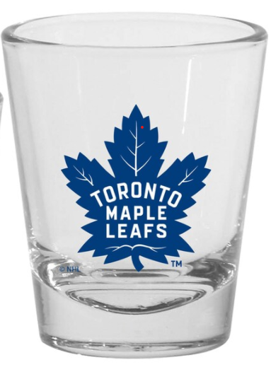 NHL Shot Glass 2oz Maple Leafs