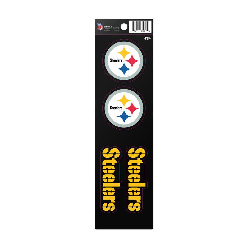 NFL 4Pc Sticker Sheet Steelers