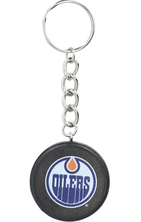 NHL Keychain Puck Oilers