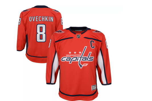 NHL Youth Player Premier Jersey Home Alex Ovechkin Capitals