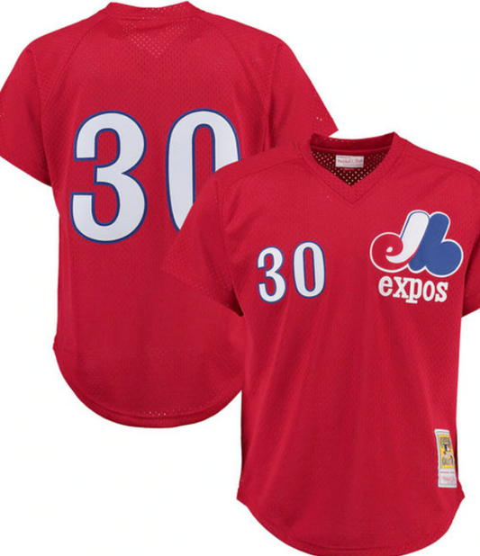 MLB Vintage Player Jersey 1989 Tim Raines Expos (Red)