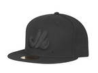 MLB Hat 5950 Cooperstown Black on Black Expos