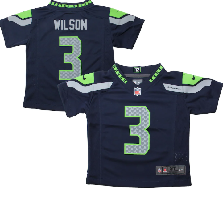 NFL Toddler Player Game Jersey Home Russell Wilson Seahawks