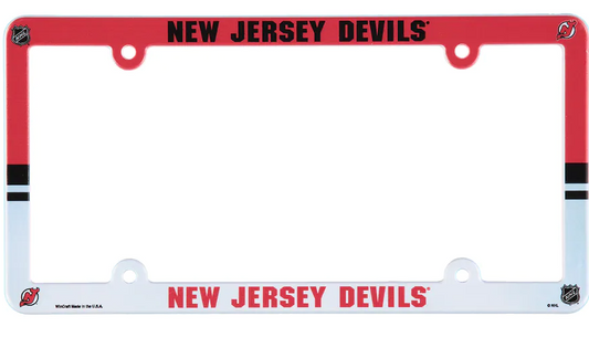 NHL License Plate Frame Plastic Devils