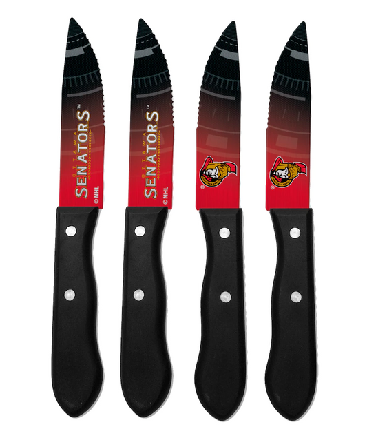 NHL 4 Piece Steak Knife Set Senators