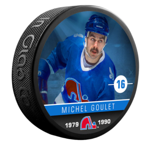 NHL Alumni Player Puck Michel Goulet Nordiques