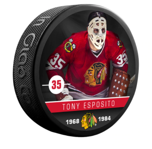 NHL Alumni Player Puck Tony Esposito Blackhawks