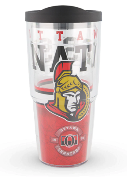 NHL Travel Mug 24oz Double Walled Tumbler Senators