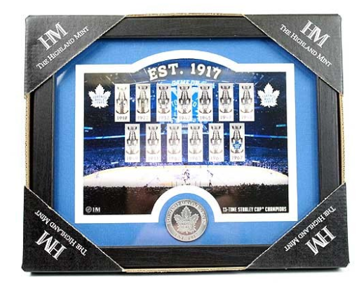 NHL 11"x9" Photo Frame With Minted Coin Maple Leafs