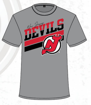NHL T-Shirt Performance Rashguard Stripes Devils