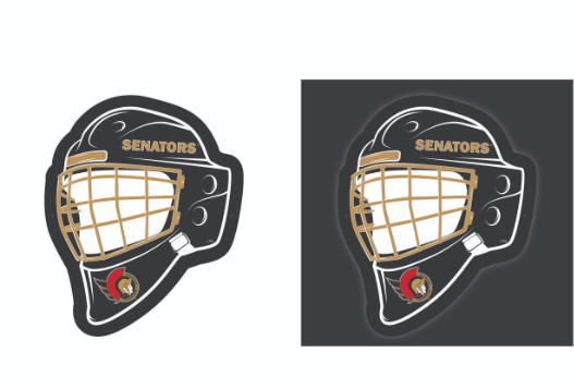 NHL Led Wall Decor Helmet Senators