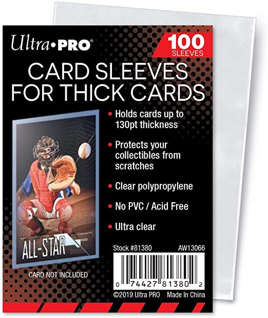 Ultra Pro Thick Card Sleeves Clear 100 Pack