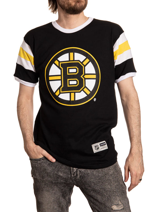 NHL T-Shirt Retro Varsity Inset Bruins