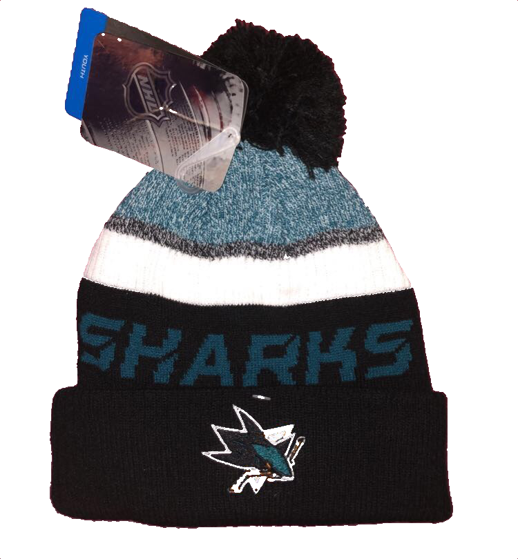 NHL Youth Knit Hat Authentic Pro Rinkside Sharks