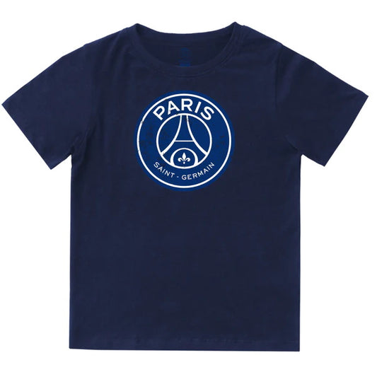 Ligue 1 Youth T-Shirt Distressed PSG (Navy Blue)