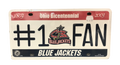 NHL License Plate Metal #1 Fan Blue Jackets