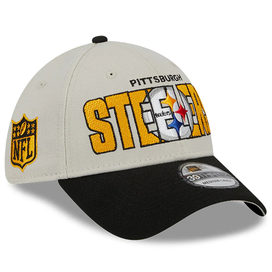 NFL Hat 3930 Draft 2023 Beige Steelers