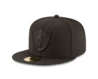 NFL Hat 5950 Blackout Raiders