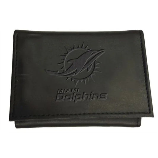 NFL Wallet Leather Tri-Fold Dolphins (Black)