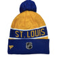 NHL Knit Hat Authentic Pro Rink Cuffed Pom Knit 2022 Blues