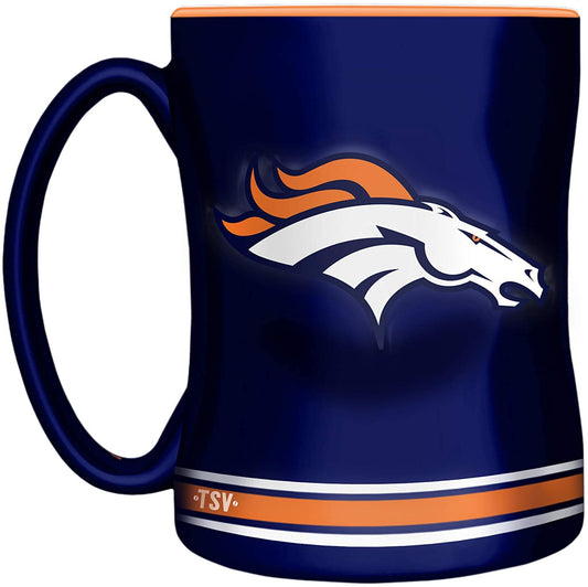 NFL Coffee Mug Sculpted Relief Broncos