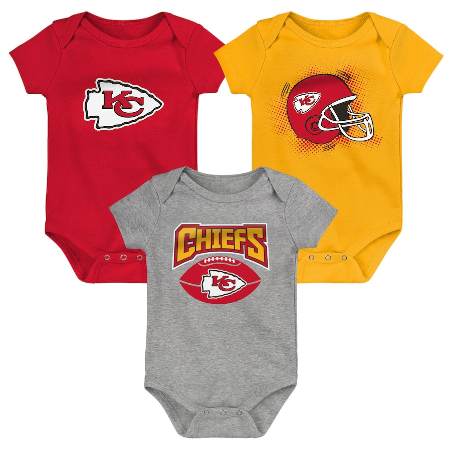 NFL Infant 3Pc Onesie Set Game On Chiefs