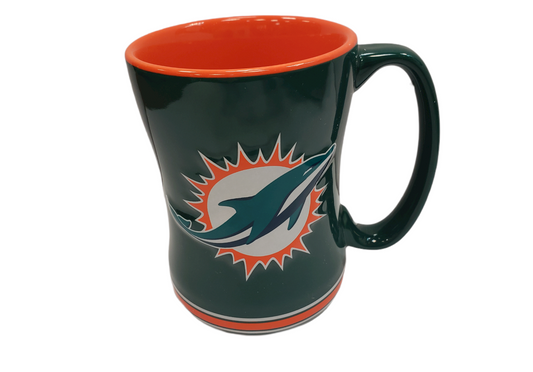 NFL Coffee Mug Sculpted Relief Dolphins