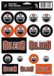 NHL Decal Sheet 5x7 Oilers