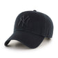 MLB Hat '47 Clean Up Black On Black Yankees