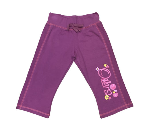 NHL Toddler Sweat Pants Flowers & Hearts Oilers