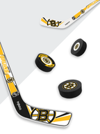NHL Mini Stick Logo Set Mascot Bruins