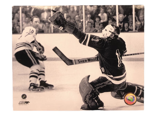 NHL 8x10 Vintage Player Photograph B&W Eddie Giacomin Rangers