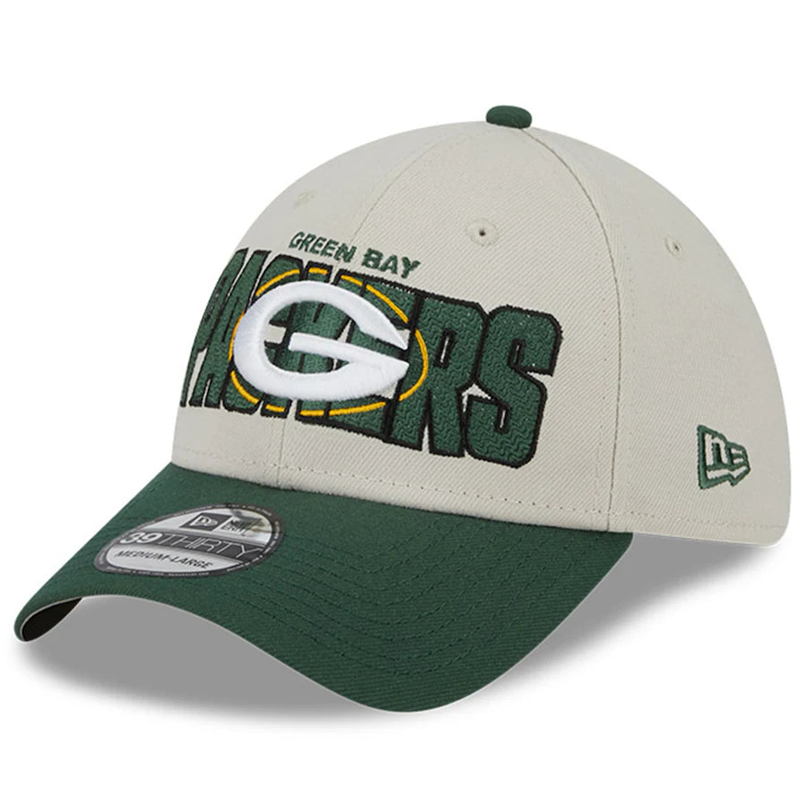 NFL Hat 3930 Draft 2023 Beige Packers