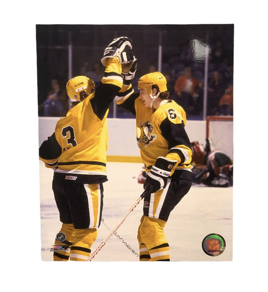 NHL 8X10 Player Photograph High Five Mario Lemieux Penguins