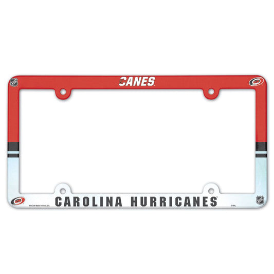 NHL License Plate Frame Plastic Hurricanes
