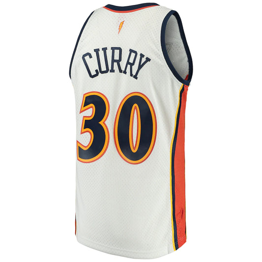 NBA Hardwood Classics Player 2009-10 Swingman Jersey Steph Curry Warriors (White)